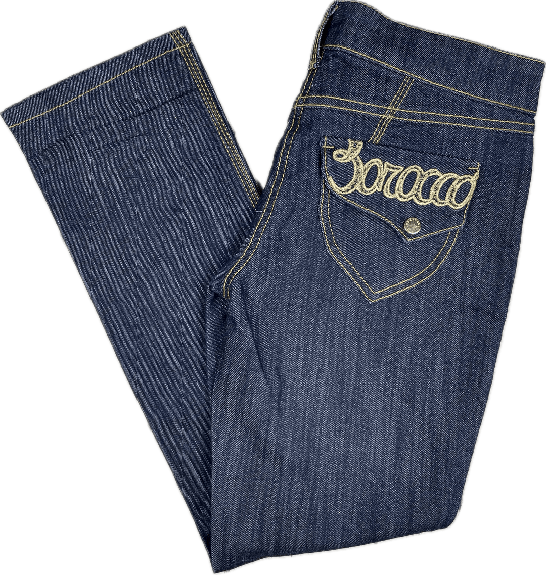 Roccobarroco Italian Logo Seat Slim Straight Jeans -Size 28" - Jean Pool