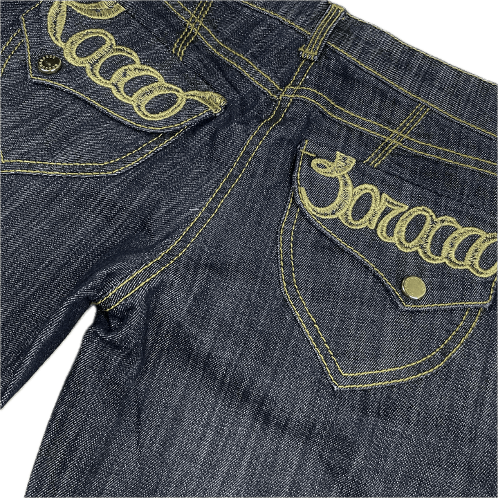 Roccobarroco Italian Logo Seat Slim Straight Jeans -Size 28" - Jean Pool