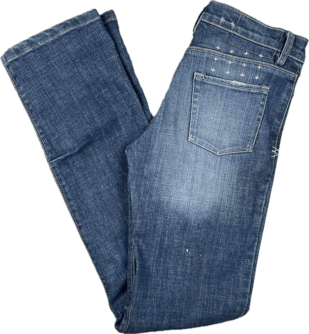 Ksubi 'Baguette Jean' in Wear and Tear Wash - Size 28 - Jean Pool