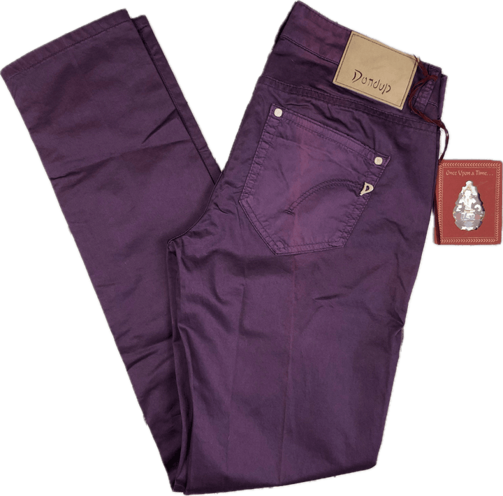 NWT - Dondup - Stunning Italian Plum Coloured 'Newlong' Jeans -Size 29 - Jean Pool