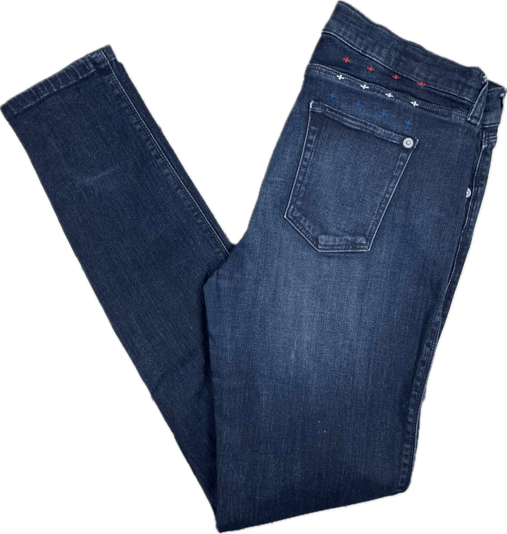 Ksubi 'Skinny Pins' in Brenda Blue Stretch Jeans- Size 30 - Jean Pool