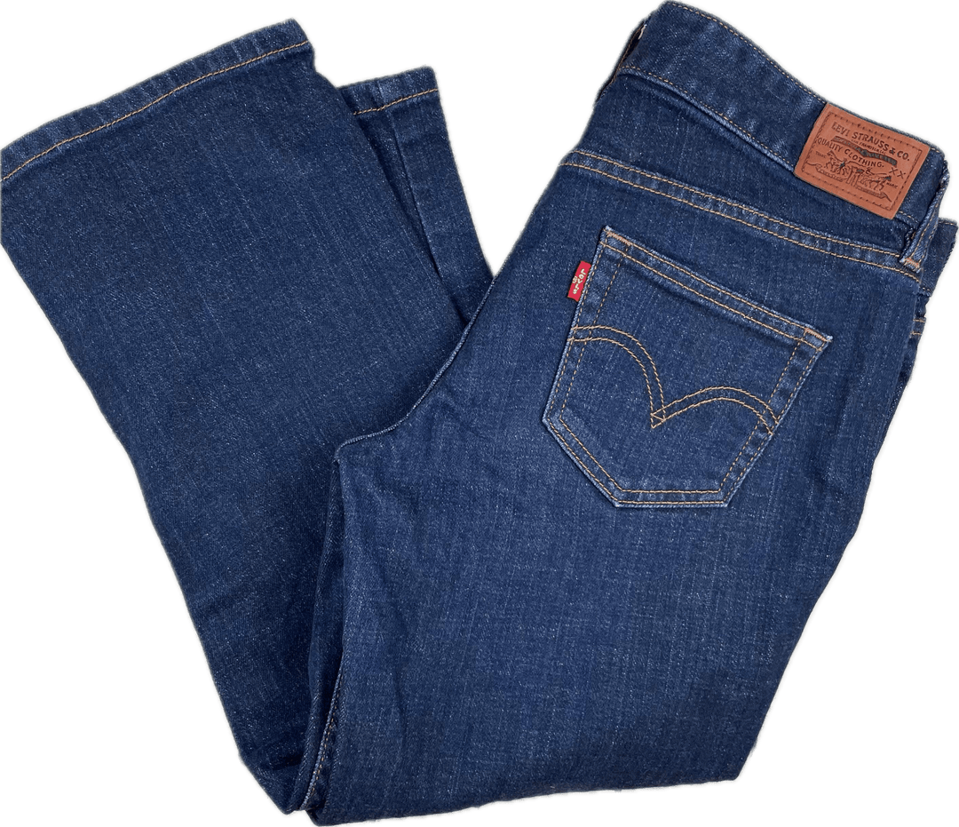 Ladies Levis Crop Denim Jean /Long Shorts - Size 30 - Jean Pool
