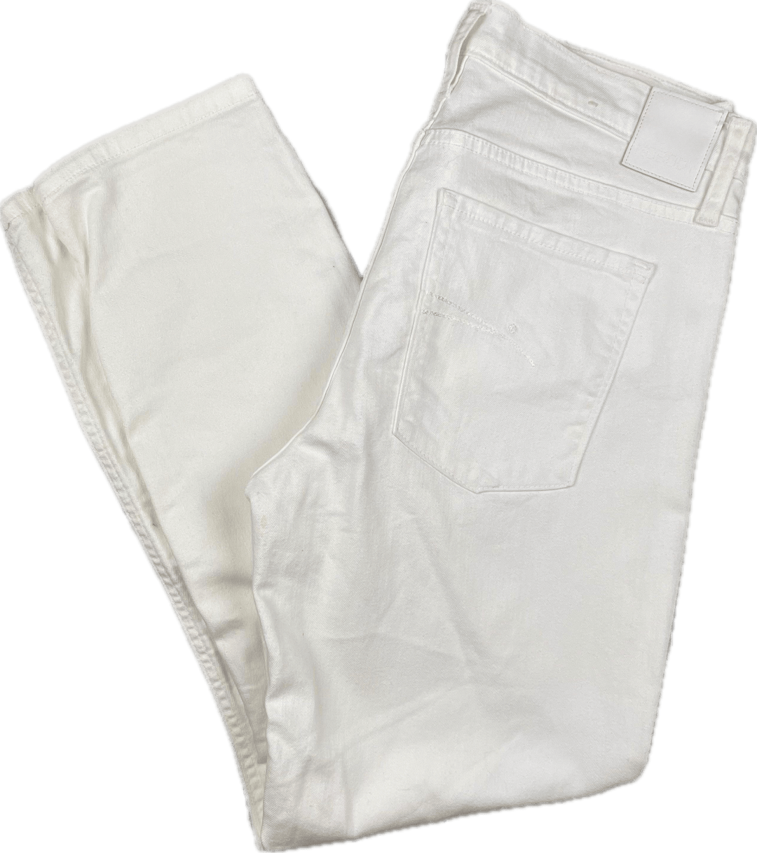 NOBODY 'Midi 7/8' White Relaxed Skinny Jeans- Size 30 - Jean Pool