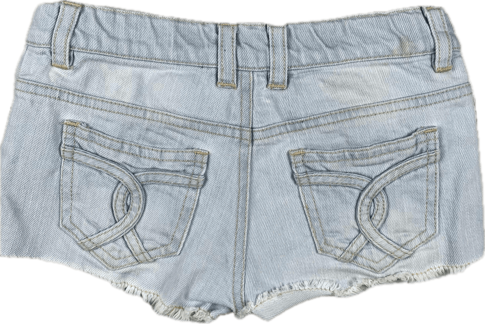 Girls Bardot Junior Sequinned Front Denim Shorts - Size 4 Years - Jean Pool