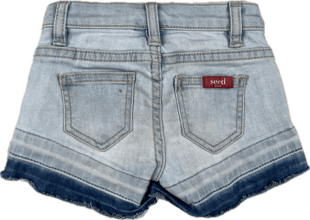 Seed Girls Released Hem Stretch Denim Shorts - Size 2Y - Jean Pool