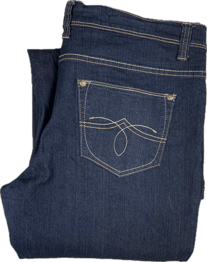Yes Yes Jeans Italy Mid Waist Bootflare Jeans - Size 16 - Jean Pool