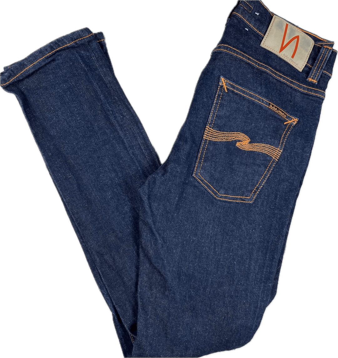 Nudie 'Lean Dean' Dry 16 Drips Wash Organic Cotton Jeans- Size 28/30 - Jean Pool