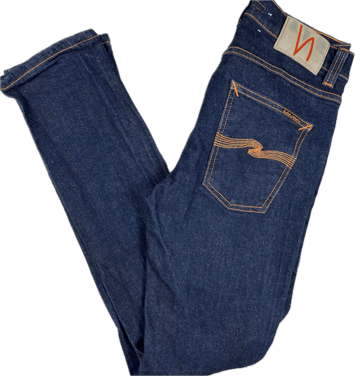 Nudie 'Lean Dean' Dry 16 Drips Wash Organic Cotton Jeans- Size 28/30 - Jean Pool