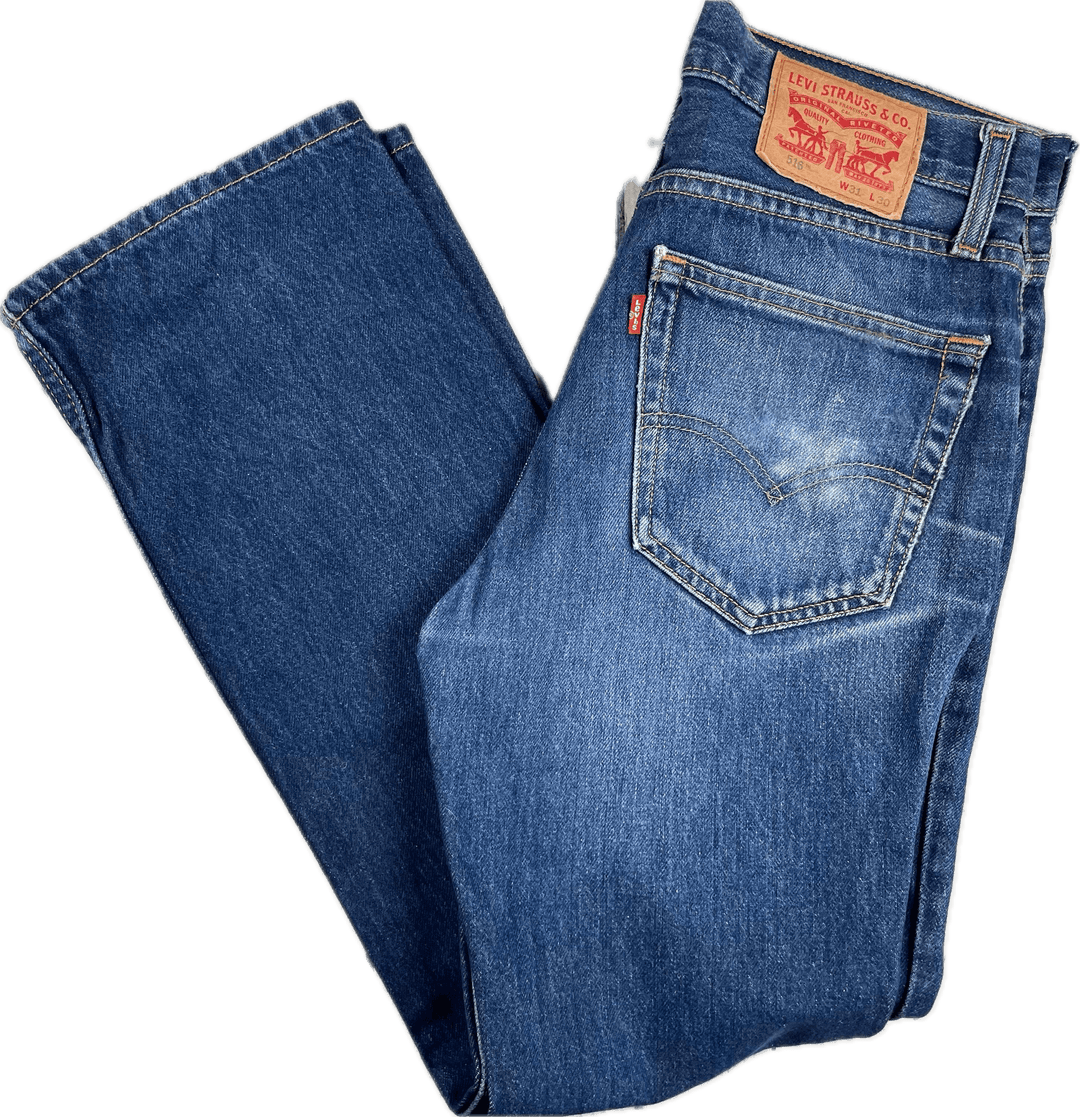 Levis 516 Straight Leg Denim Jeans - Size 31/30 - Jean Pool