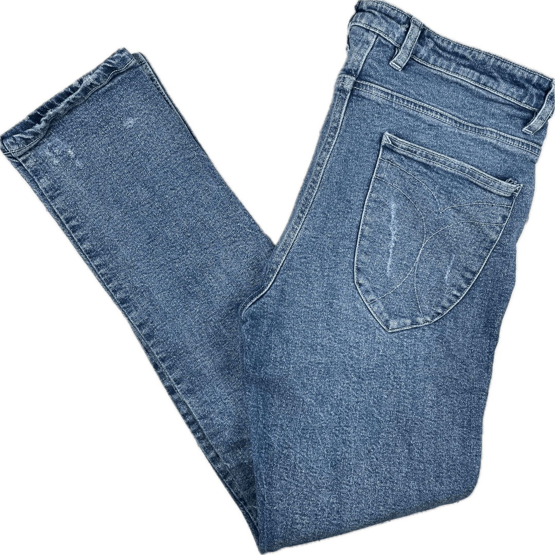 ROLLAS Mens'Thin Captain' Stretch Slim fit Jeans - Size 32/34 - Jean Pool