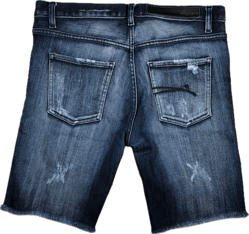 Nobody Cut Off Mens Stretch Destroyed Denim Shorts - Size 34 - Jean Pool