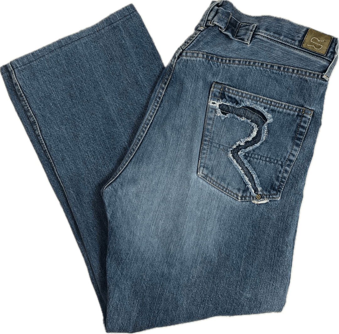 RA-RE Rag Recycle Mens Italian Easy Fit Jeans - Size 36 - Jean Pool