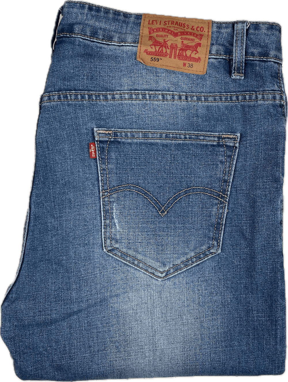 Levis Mens Distressed Relaxed fit Levi 559's -Size 38 S - Jean Pool