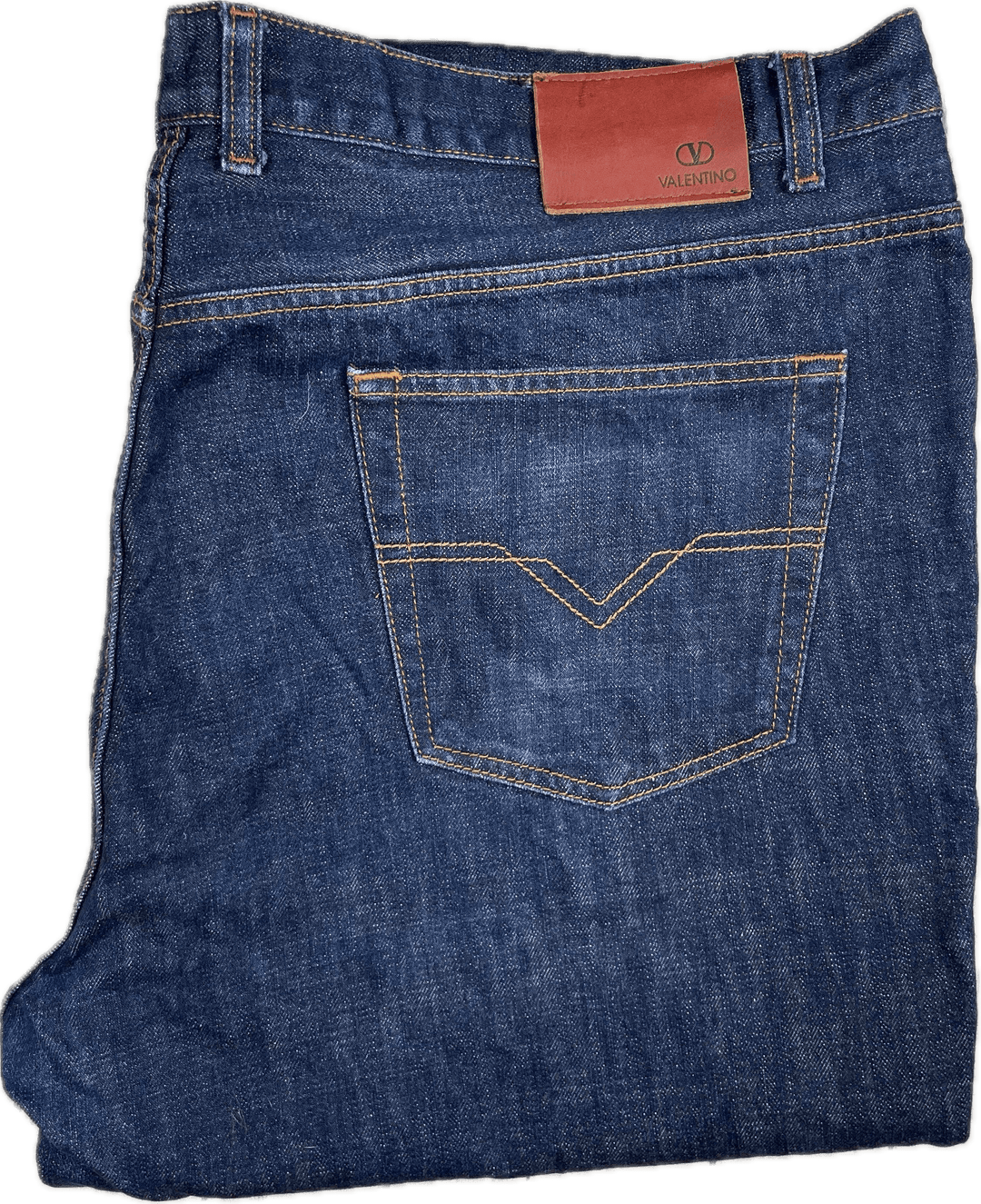 Valentino Mens Denim Straight Leg Jeans - Size 46 Short - Jean Pool