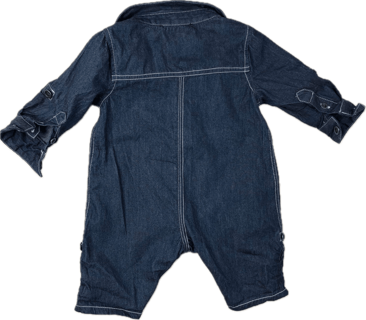 Bardot Junior Denim Boilersuit Jumpsuit- Size 3M - Jean Pool