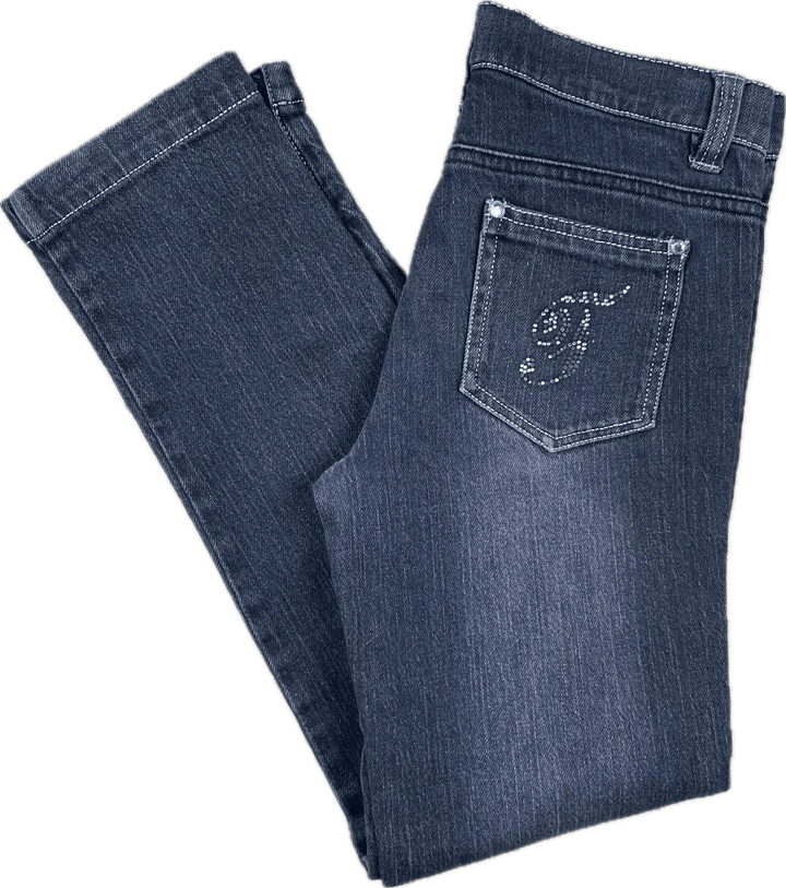 Fiorucci Stretch Denim Skinny Ankle Zip Jeans - Size 10Y - Jean Pool