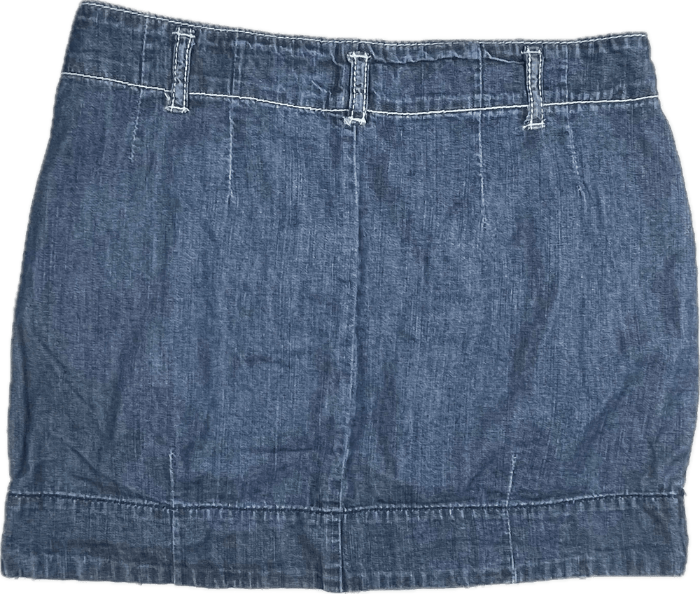 Guess Girls Denim Sailor Styled Mini Skirt- Size 12Y - Jean Pool