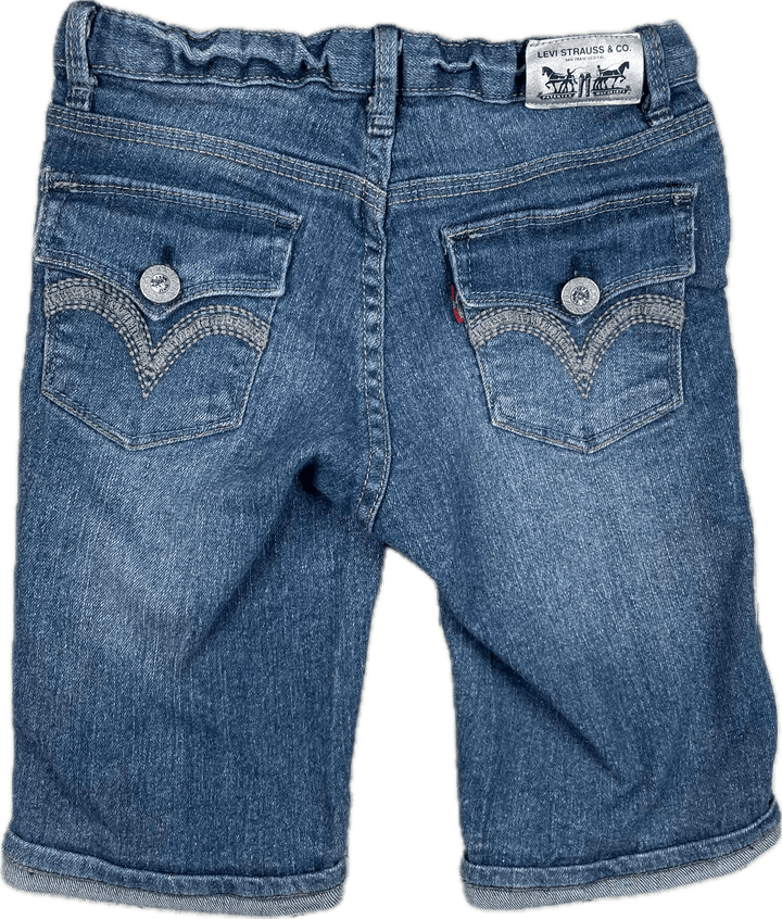 Levis 'Bermuda' Girls Long Denim Shorts - Size 8 - Jean Pool