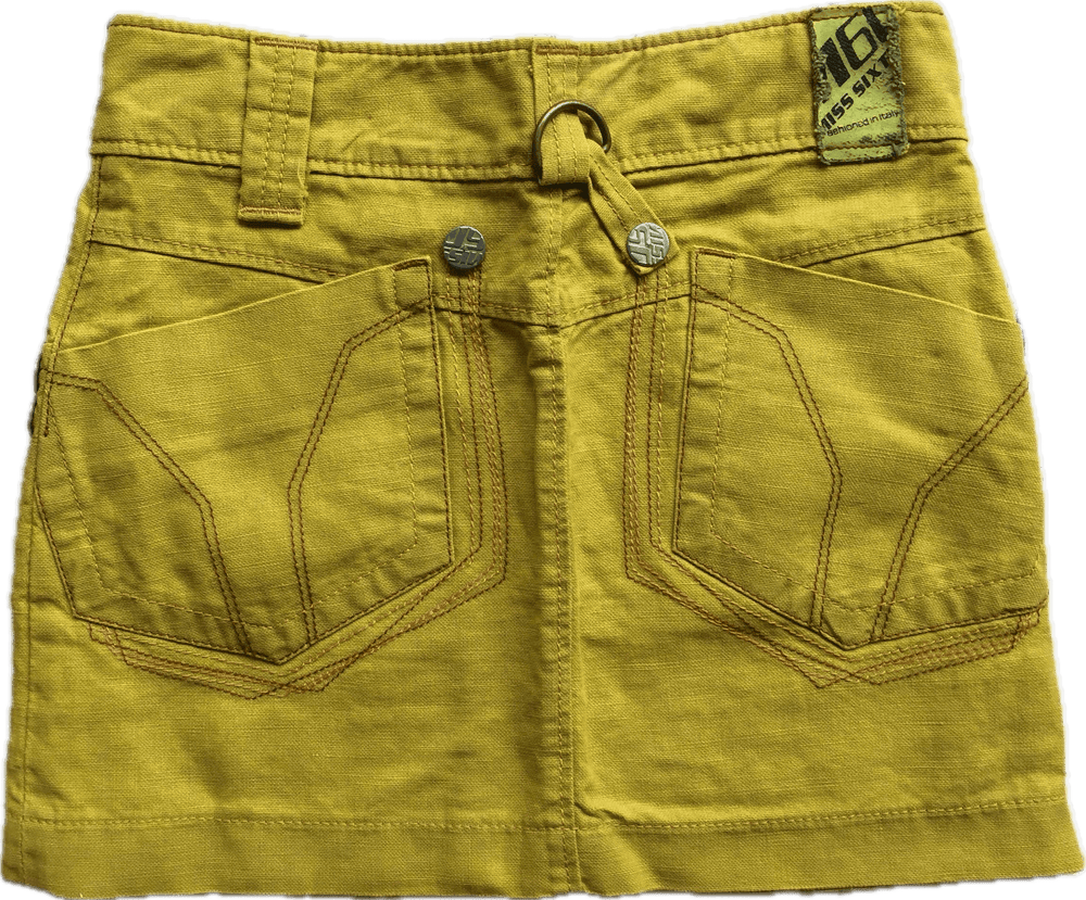 Miss Sixty Girls Green Denim Mini Skirt- Size 11Y - Jean Pool