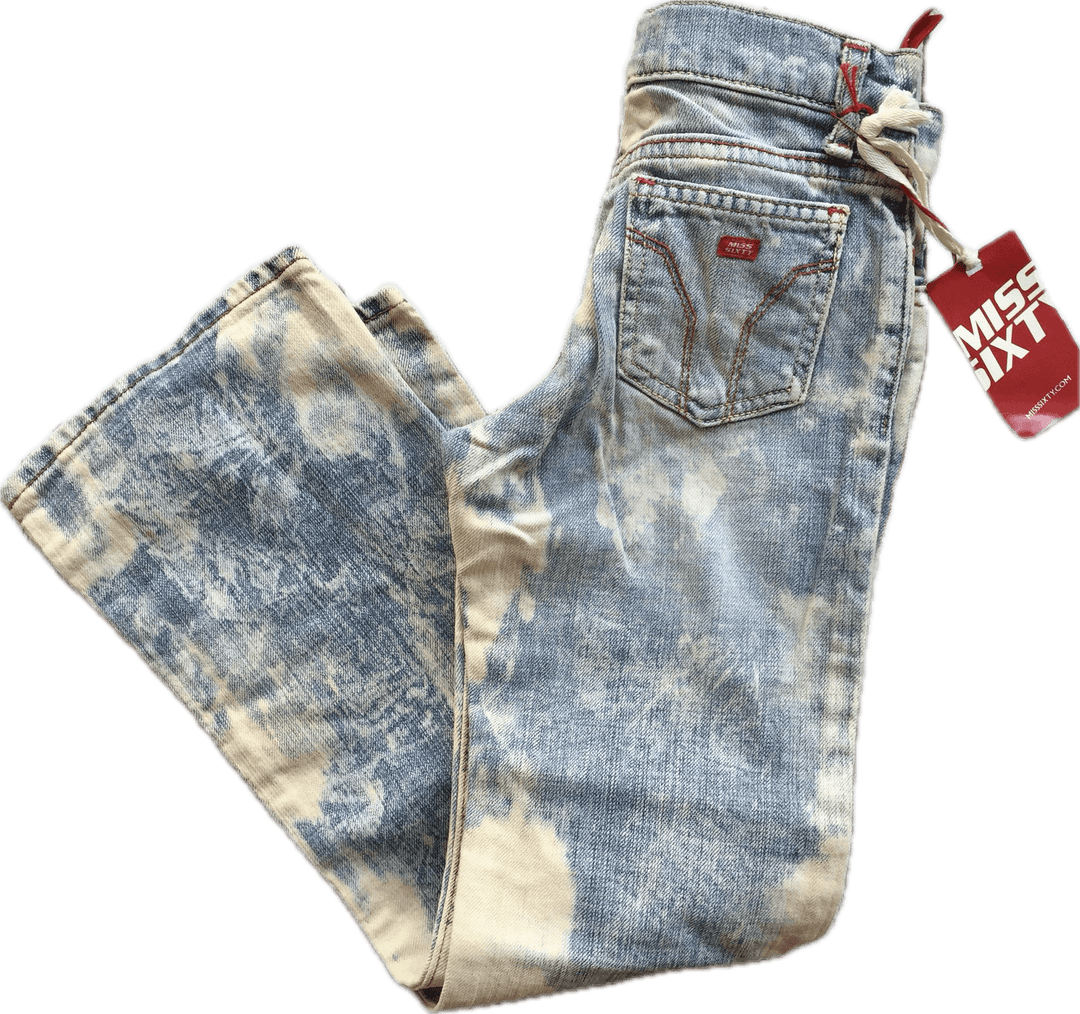 NWT - Miss Sixty Bleach Paint Girls Jeans - Size 8 - Jean Pool