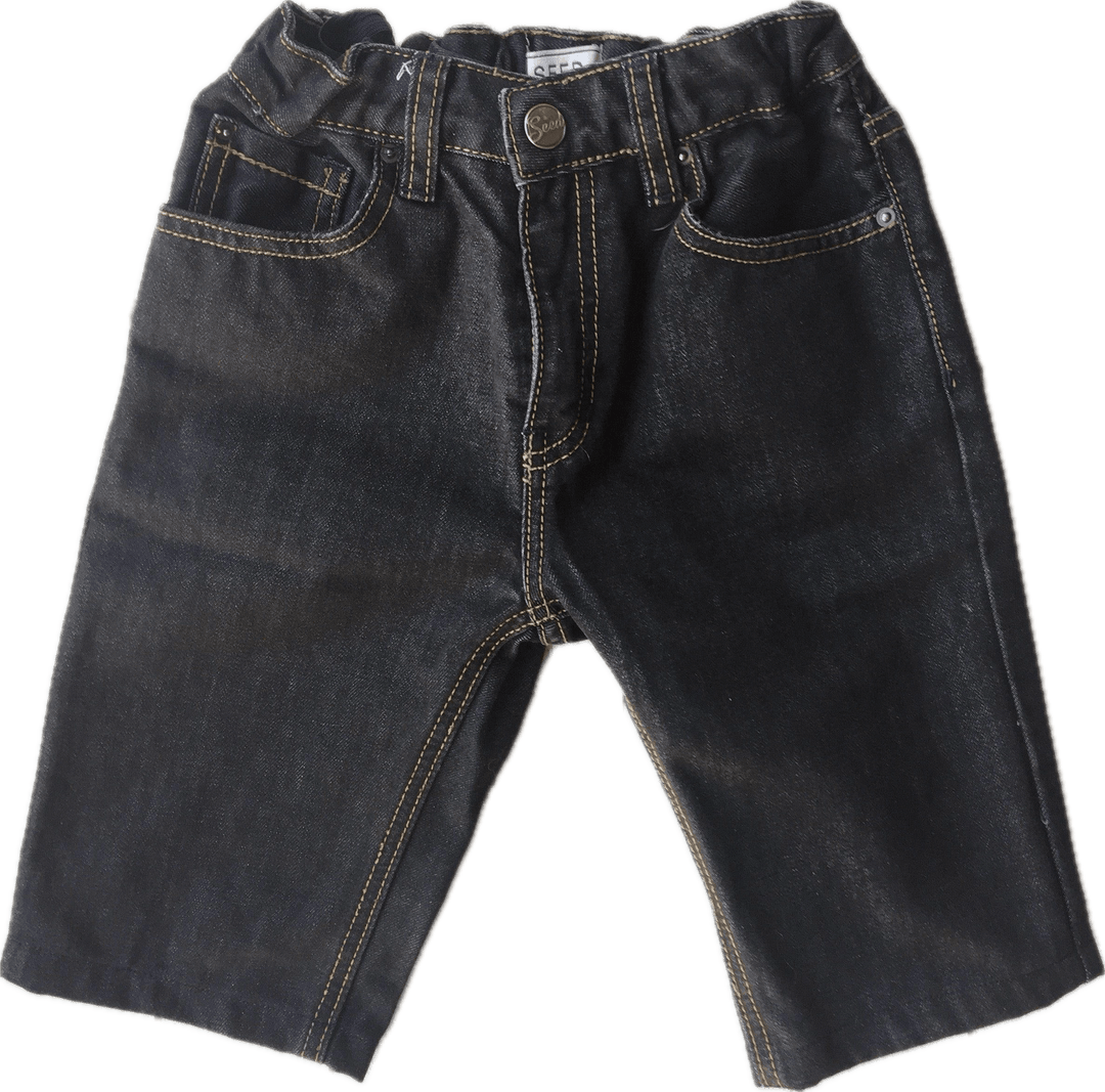 Seed Boys Long Denim Shorts - Size 9 - Jean Pool