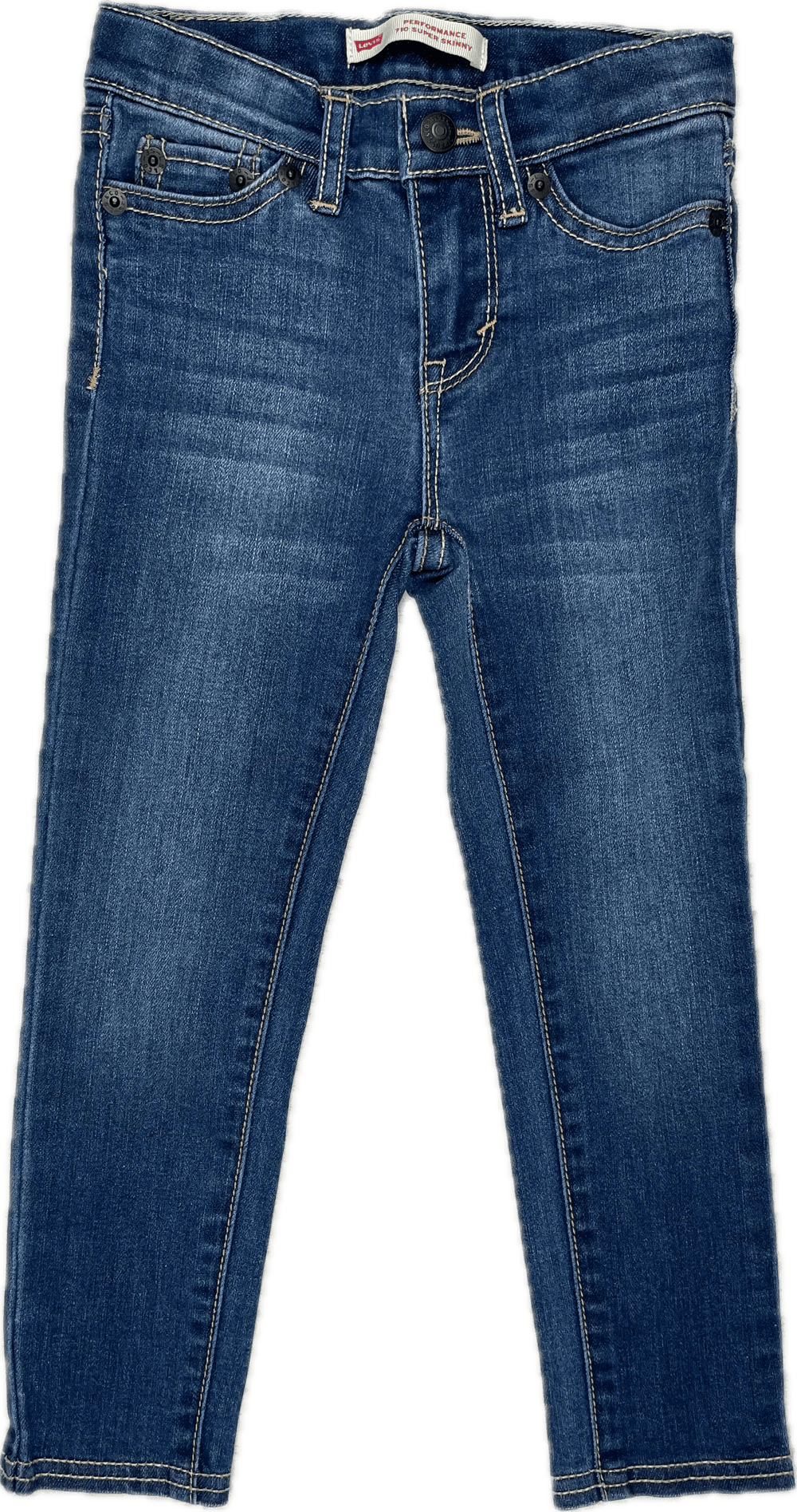 Levis 710 Super Skinny Performance Kids Jeans - Size 4Y - Jean Pool