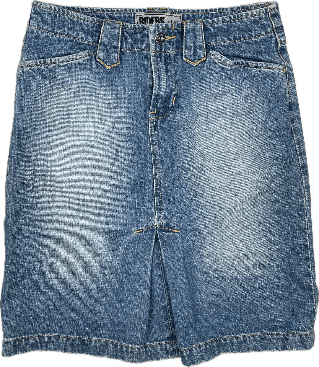 Lee Denim Pleat front Jeans Skirt - Size 8 - Jean Pool