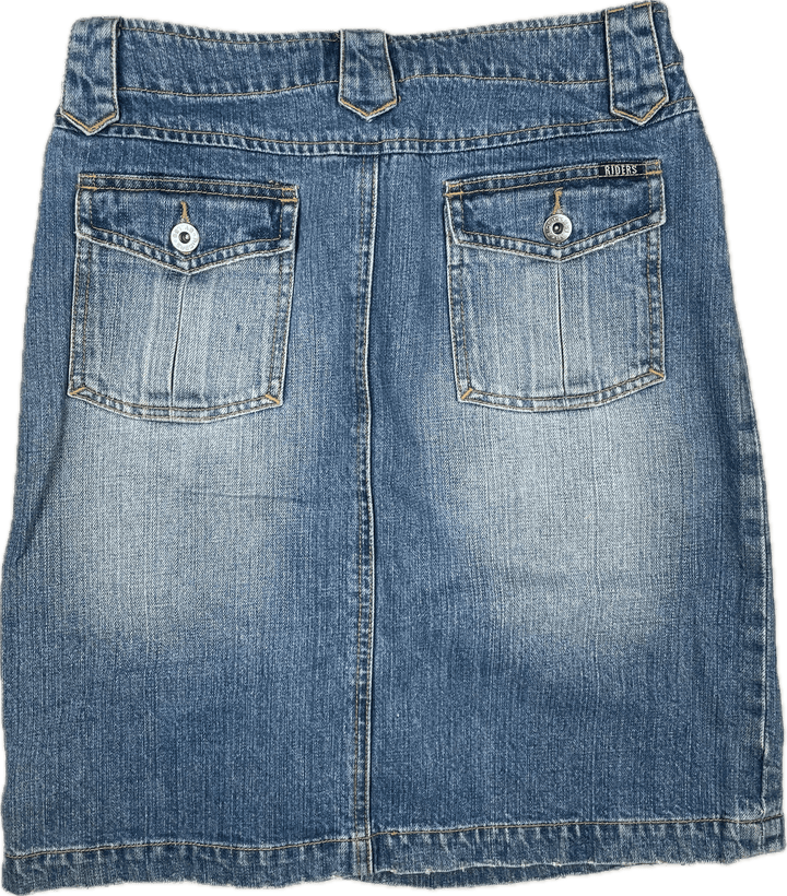 Lee Denim Pleat front Jeans Skirt - Size 8 - Jean Pool