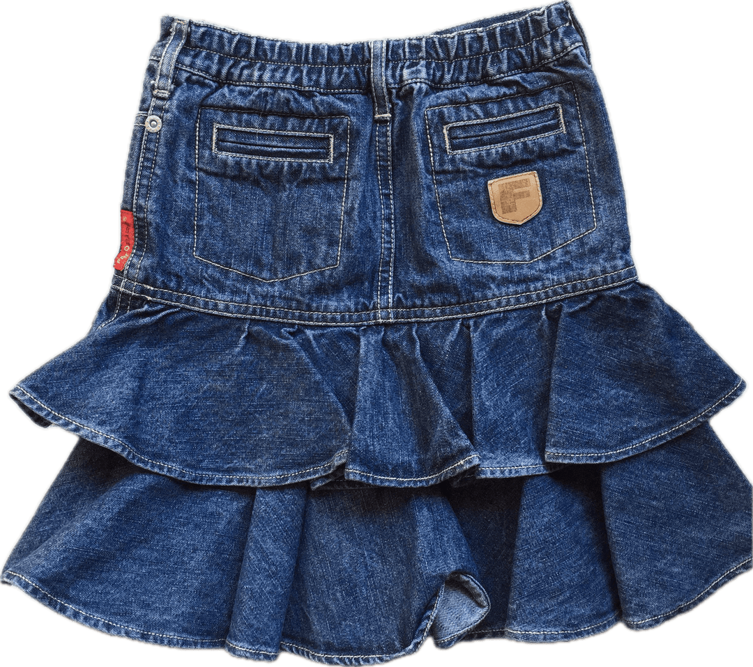 Fred Bare Girls Denim Frilled Skirt - Size 3 - Jean Pool