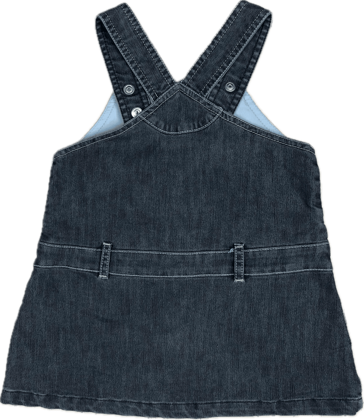 Escada Toddler Denim Pinafore dress - Size 12M - Jean Pool