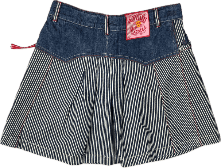 NWT - Oiliy Girls Denim A line 'Pirates' Skirt - Size 6 - Jean Pool