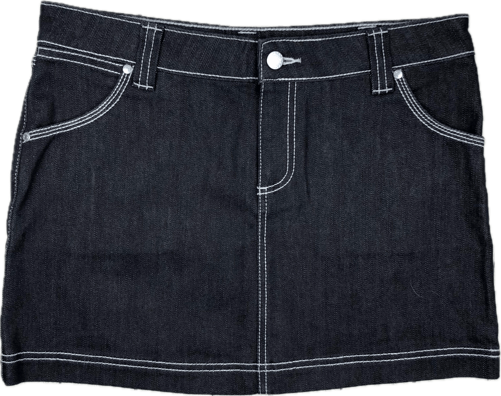 Ladies Lacoste Stretch Denim Mini Skirt - Size 12 - Jean Pool