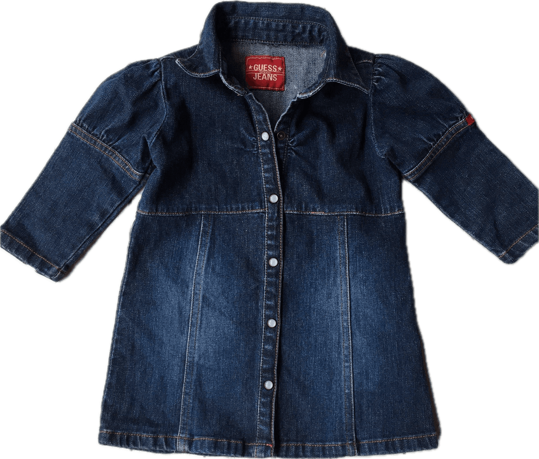 Guess Toddler Denim Shirt dress - Size L (1 to 2Y) - Jean Pool
