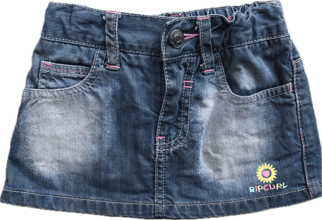 Rip Curl Baby Denim Mini Skirt- Size 0 - Jean Pool
