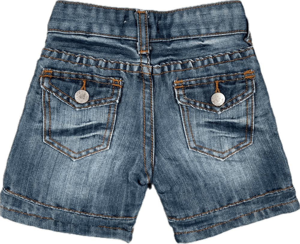 Pumpkin Patch Baby Boys Denim Shorts- Size 6/12M - Jean Pool