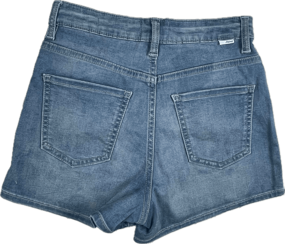 Lee Riders 'High Cheeky' High Rise Stretch Denim Shorts - Size 6 - Jean Pool