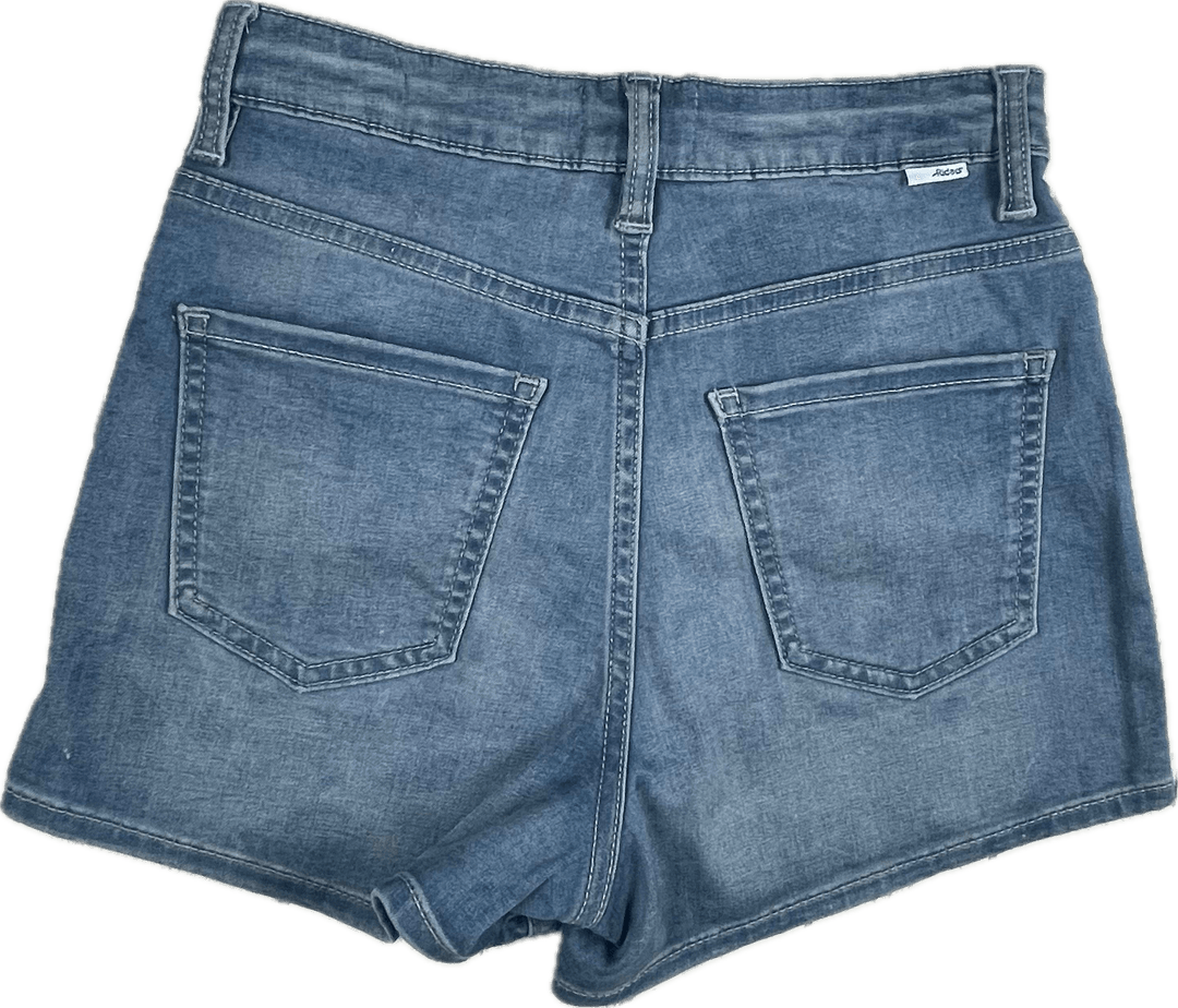 Lee Riders 'High Cheeky' High Rise Stretch Denim Shorts - Size 6 - Jean Pool