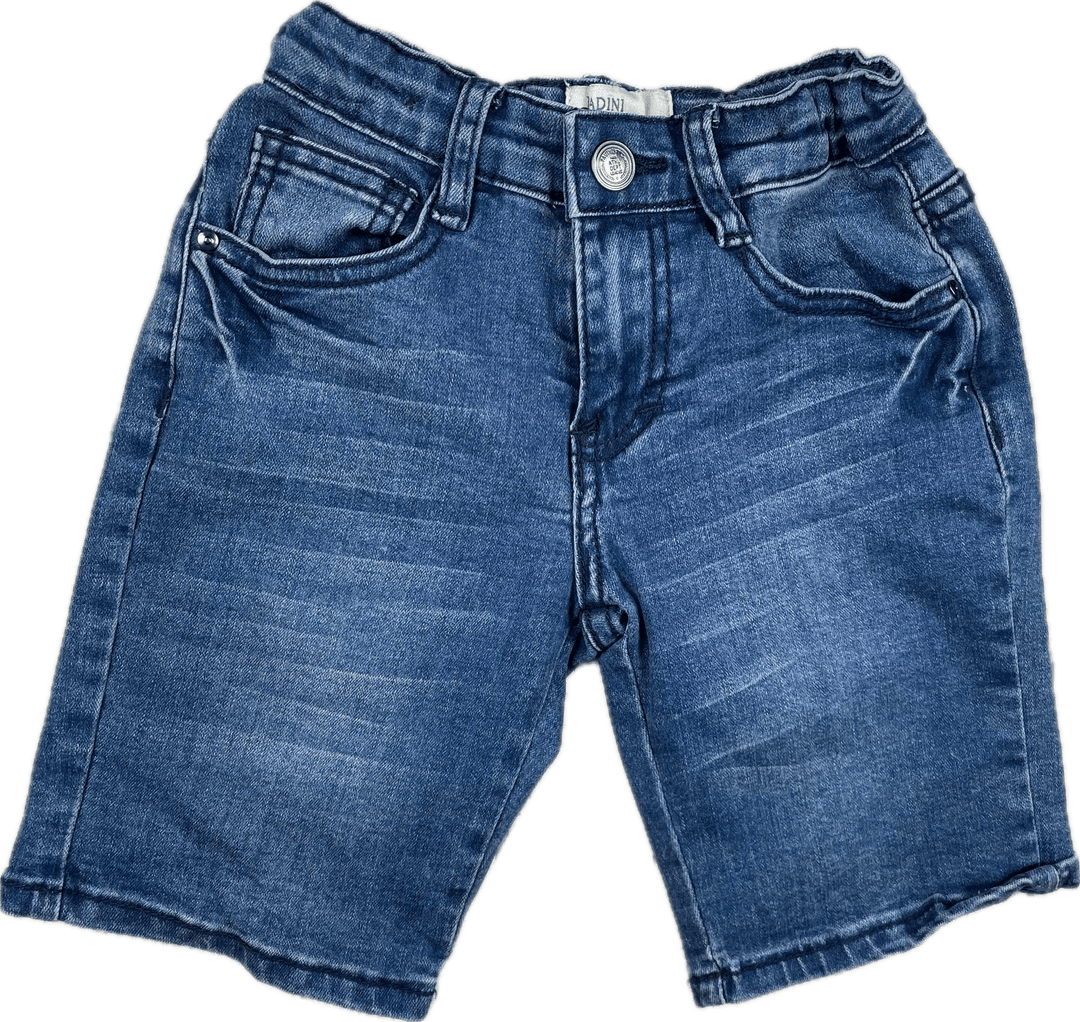 Boys Padini Distressed Dark Denim Shorts - Size 2/3 - Jean Pool