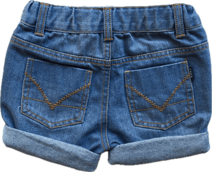 NWT - Fred Bare Denim Turn Up Shorts - Size 0 - Jean Pool