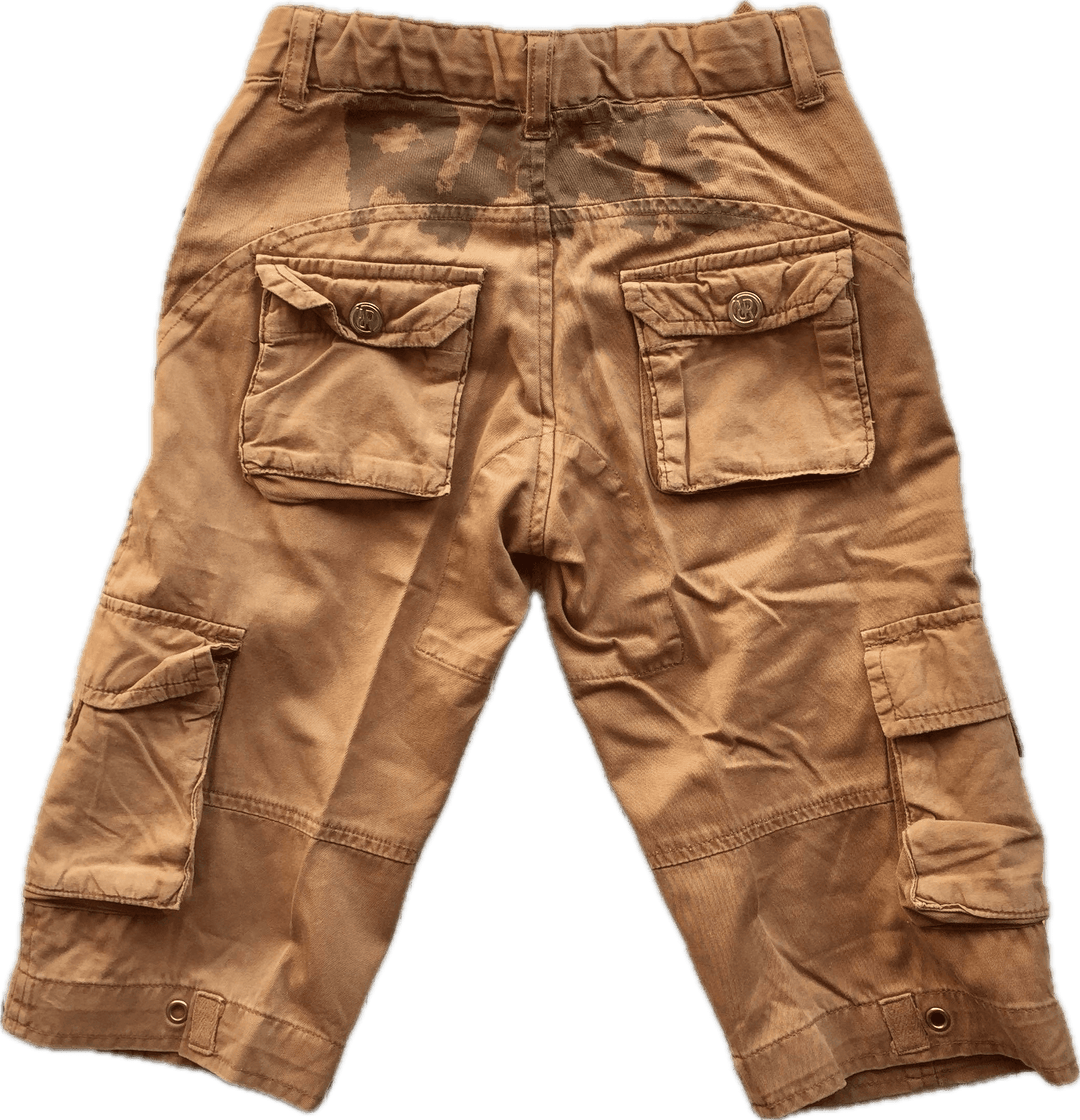 NWT - RA-RE Italian Boys Mustard Long Cargo Shorts - Size 4 - Jean Pool