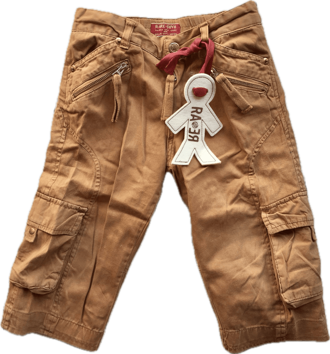 NWT - RA-RE Italian Boys Mustard Long Cargo Shorts - Size 4 - Jean Pool