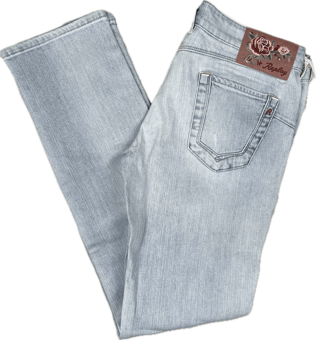 NWT - Replay Italy Ladies 'Radixes' Rose Label Straight Jeans RRP $353.00- Size 33 - Jean Pool