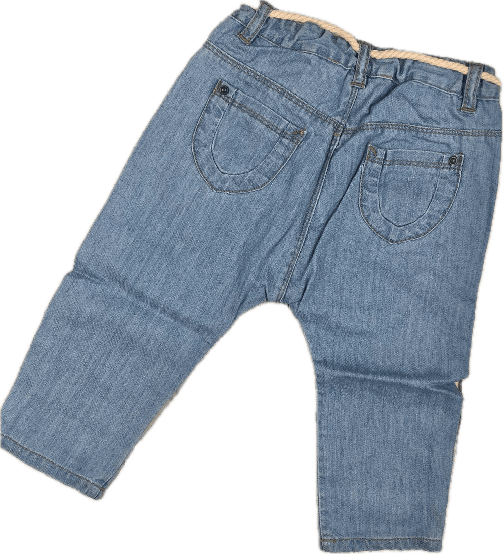NWT - Richie House - LA Girls Rope Flower Belt Jeans - Size 0/1 - Jean Pool