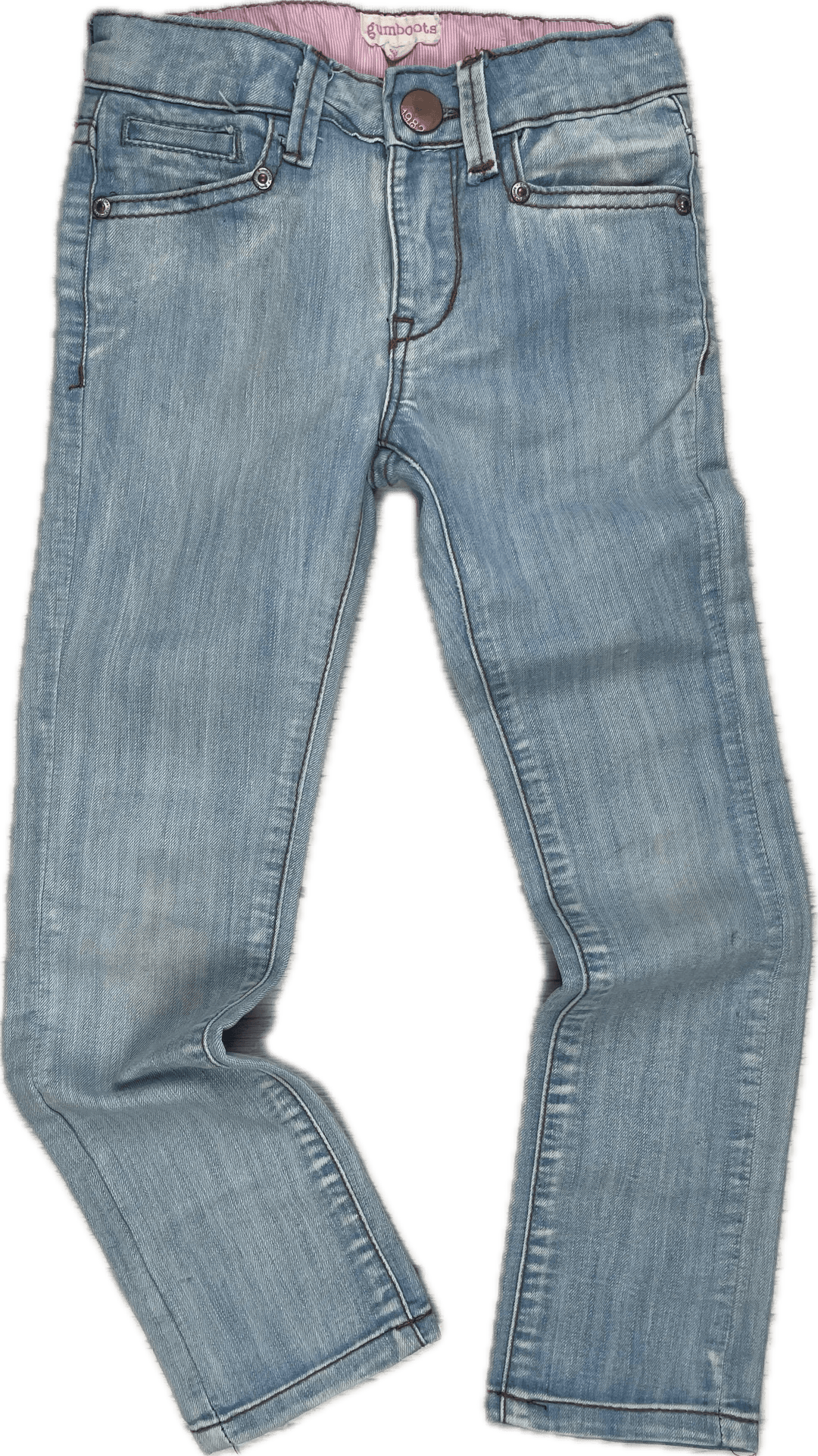 Gumboots Kids Light Wash Slim Straight Jeans - Size 6/7Y - Jean Pool