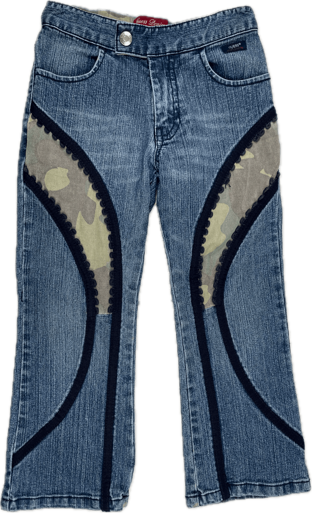 Guess Panelled Front Boot Flare Girls Jeans - Size 4Y - Jean Pool