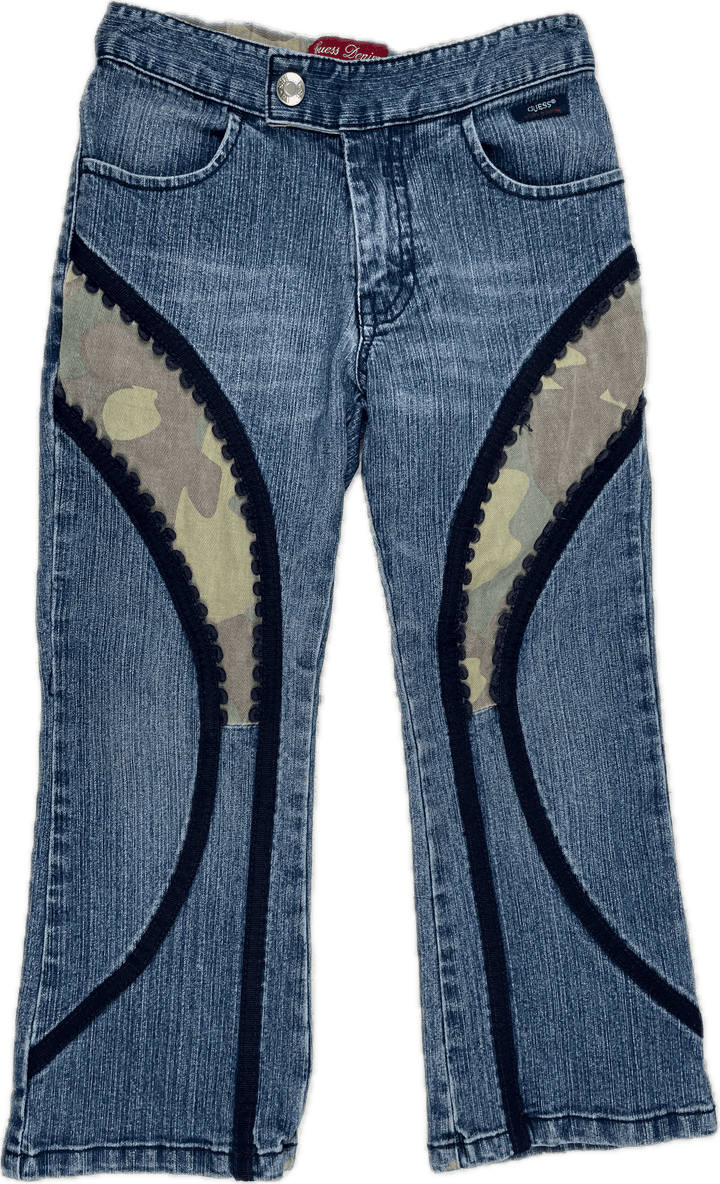 Guess Panelled Front Boot Flare Girls Jeans - Size 4Y - Jean Pool