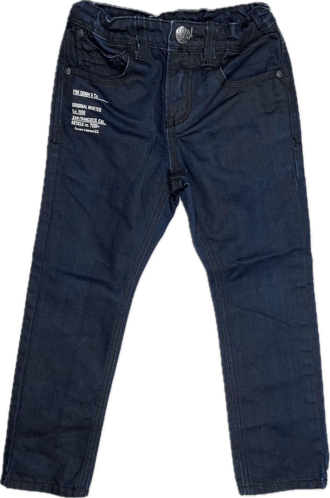 Fresh Baked Slim Straight Boys Logo Jeans - Size 5 - Jean Pool