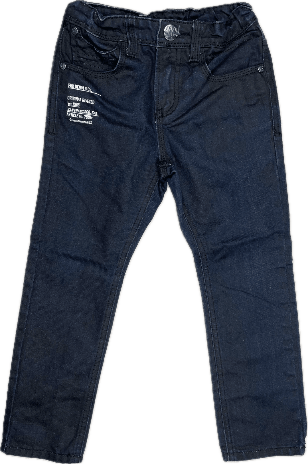 Fresh Baked Slim Straight Boys Logo Jeans - Size 5 - Jean Pool