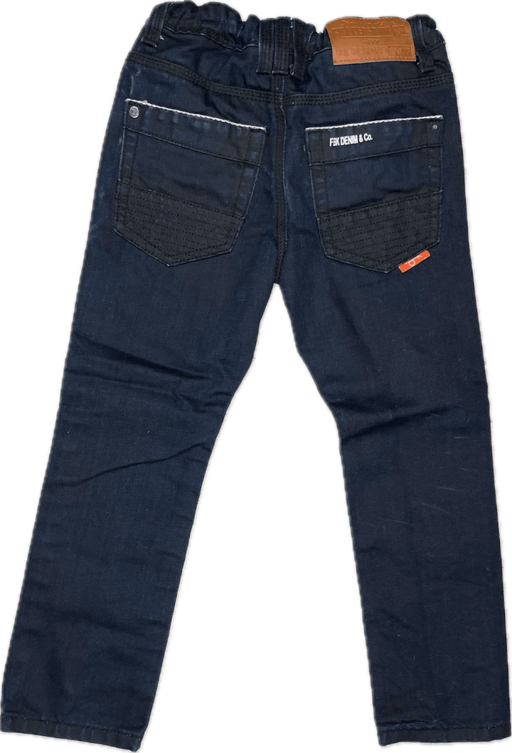 Fresh Baked Slim Straight Boys Logo Jeans - Size 5 - Jean Pool