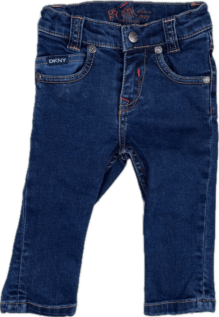 DKNY Logo Skinny Stretch Baby Jeans - Size 12M - Jean Pool